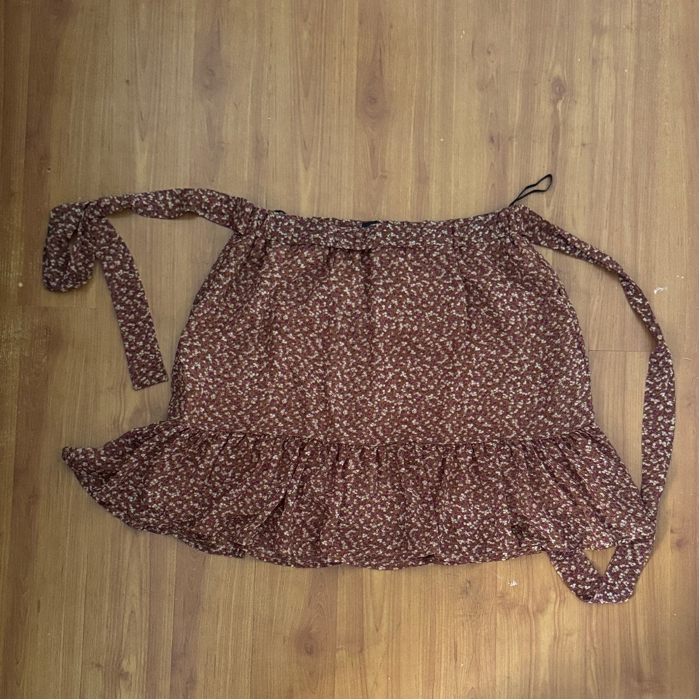 SHEIN Brown and Purple Floral skirt